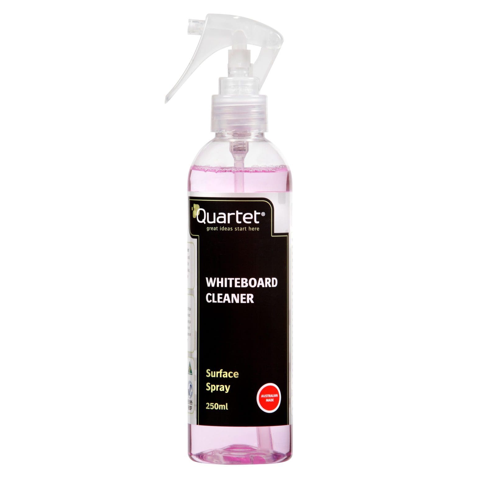 Quartet Whiteboard Cleaner 250 mL with trigger spray bottle Kiwi