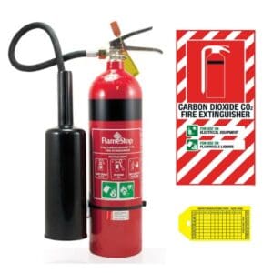 CO2 Fire Extinguisher 3.5kg Includes wall bracket, Blazon Sign & Compliant Maintenance Tag
