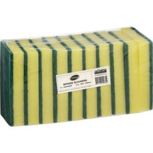 Filta Sponge Scourer Green/Yellow 150x100mm (10 Pack)