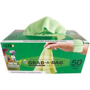 Grab-a-Rag Microfibre Rags 30cm x 30cm, 4 Colours (50 Pack)