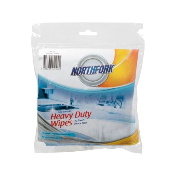 Northfork Heavy Duty Antibacterial Perforated Wipes