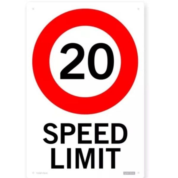 Speed Limit 20 Sign
