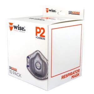 Wise Carbon P2 Mask with Valve (10 Pack)