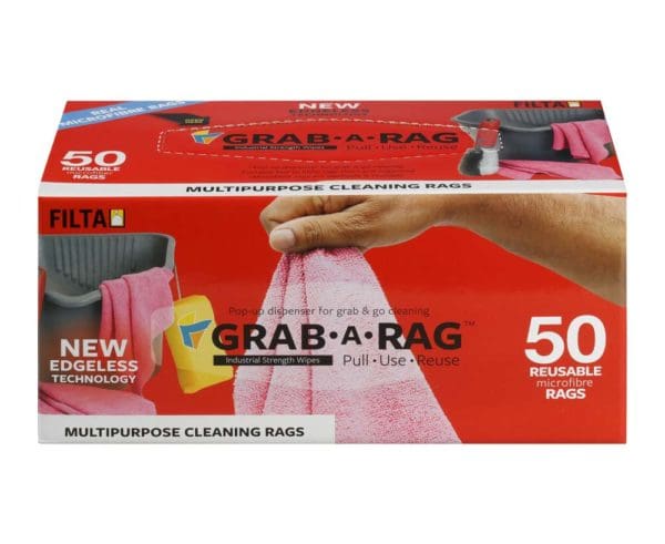 Grab a rag microfibre cleaning cloths - pink