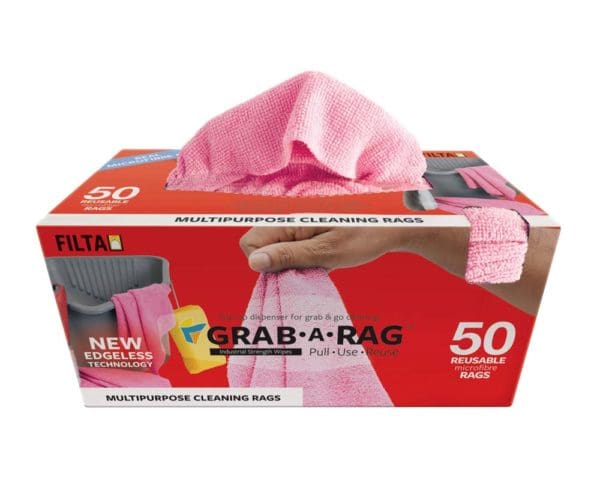Grab a rag microfibre cleaning cloths - pink