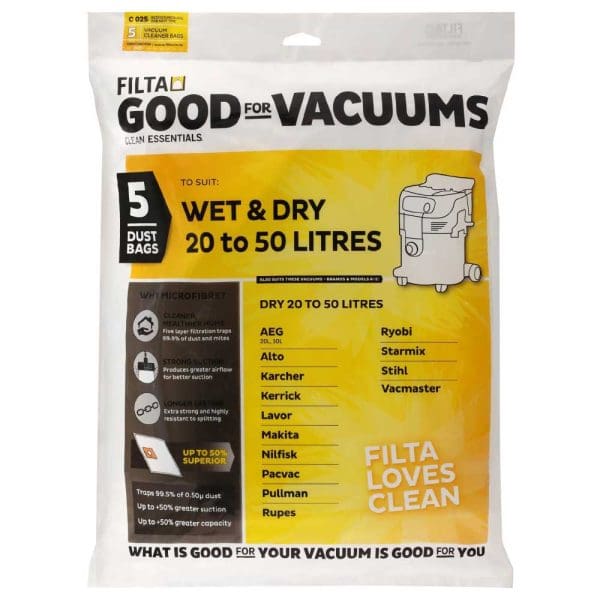 Filta wet & dry 50lt sms vacuum bags