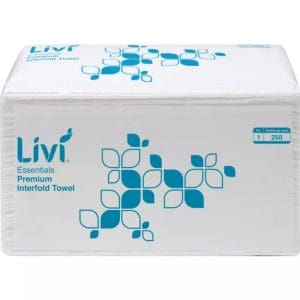 Livi Essentials Interfold Towel 1 Ply 250 Sheets
