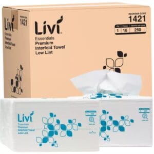 Livi Essentials Interfold Towel 1 Ply 250 Sheets
