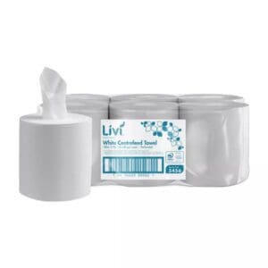 Livi Essentials Centrefeed Towel 2 Ply 180M, White