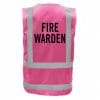 Fire Warden Hi Vis Vest - Pink