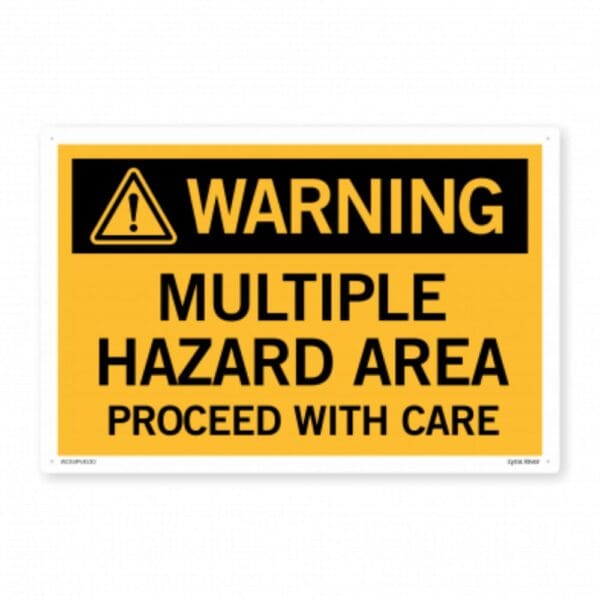 Warning Multiple Hazard Area Sign