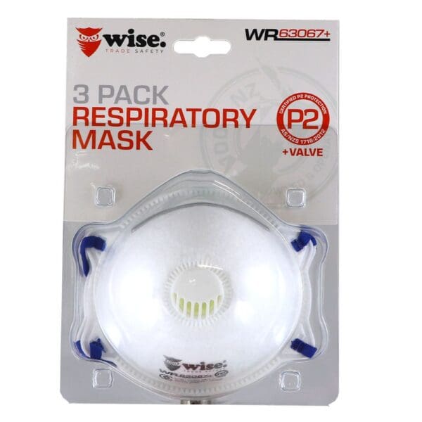 Wise P2 Mask with Valve (3 Pack)
