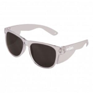 Wise Street Safety Glasses - Clear Frame and Smoke Lens