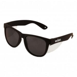 Wise Street Safety Glasses - Black Frame with Smoke Lens