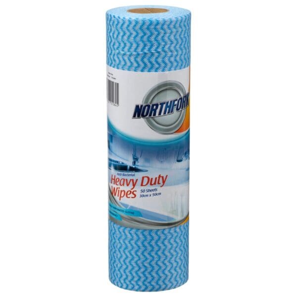 Northfork Heavy Duty Antibacterial Perforated Wipes - 50 Sheets