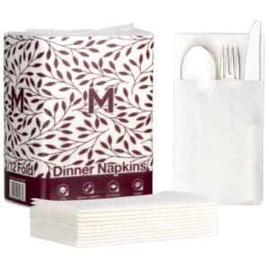Airlaid 1 Ply Dinner Napkins Pocket Fold 420mmx400mm