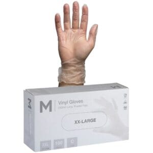 Matthews Clear Vinyl Powder Free Gloves 5.0g XXL