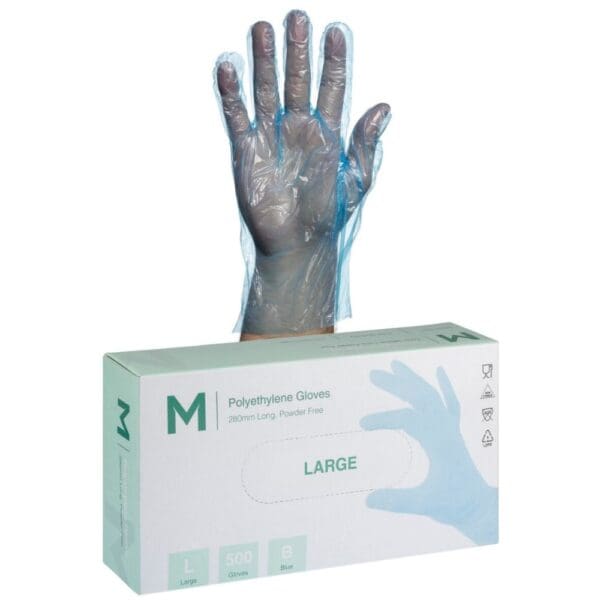 Matthews Polyethylene Blue Gloves 1.0g