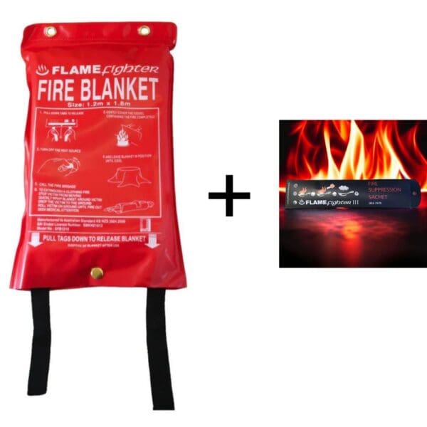 Medium fire Blanket & Fire Suppression Sachet Combo