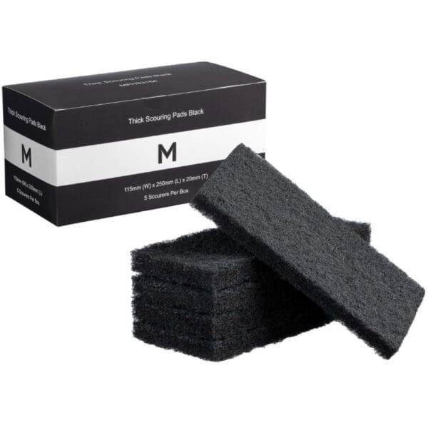 Matthews Thick Scouring Pads, Black Extra Heavy Duty