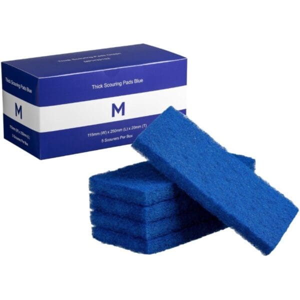 Matthews Thick Scouring Pads, Blue Light Duty