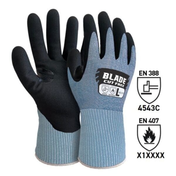 Blade Nitrile Sandy Cut 5 Resistant Gloves