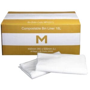 Matthews FP Compostable Bin Liner 18L, White