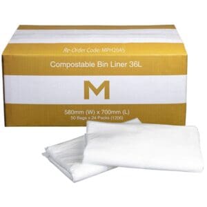 Matthews FP Compostable Bin Liner 36L, White