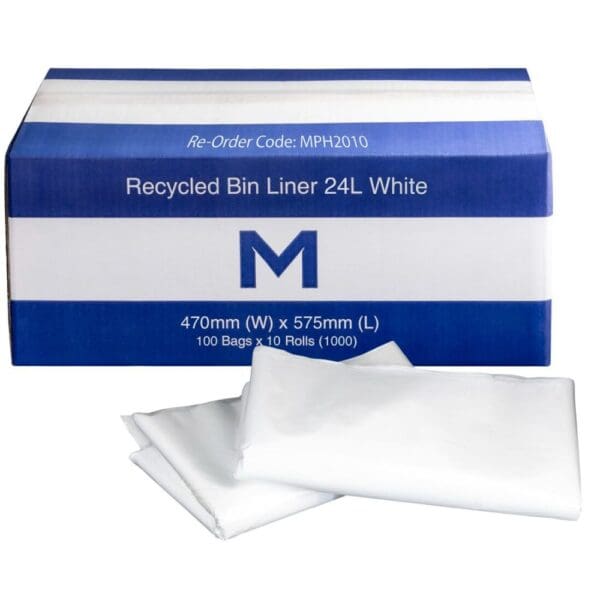 FP Recycled Bin Liner 24L, White