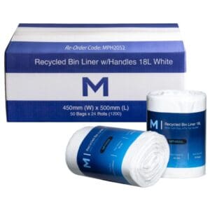 Matthews Recycled Rubbish Bin Liners 18L, White