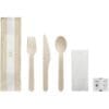 Wooden Cutlery Set 6/1 Fork/Knife/Spoon/Napkin/Salt & Pepper