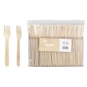 Matthews Wooden Long Tooth Fork, Natural 160mm Long