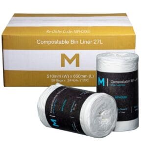 Matthews POR Compostable Bin Liner 27L, White
