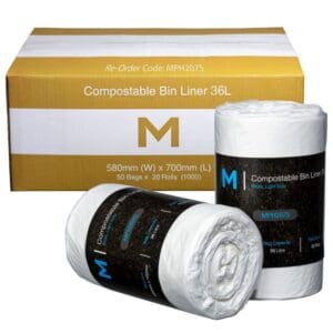 Matthews POR Compostable Bin Liner 36L, White