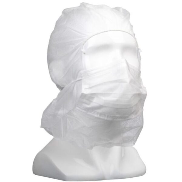 Polypropylene Balaclavas with Mask 25gsm White
