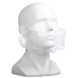 Polypropylene Beard Covers Single Loop 12gsm White