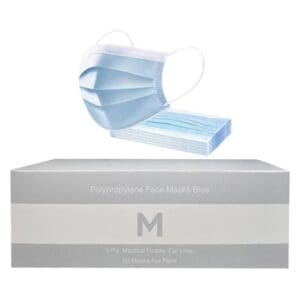 Polypropylene Medical 3 Ply Face Masks IIR, Blue