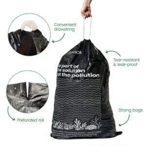 Ecopack XL Recycled Plastic Rubbish Bags 70L