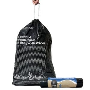 Ecopack XL Recycled Plastic Rubbish Bags 70L