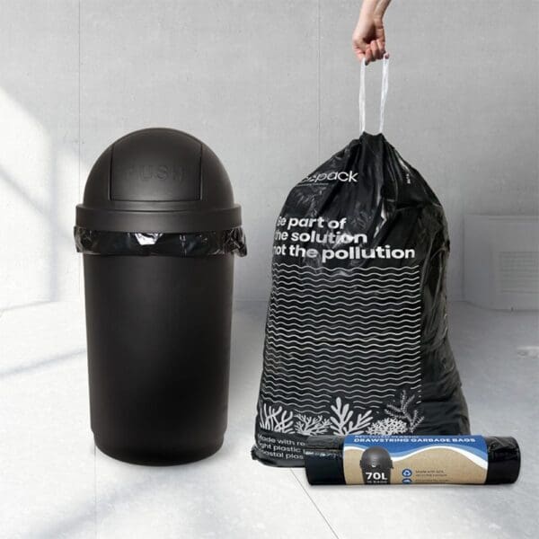 Ecopack XL Recycled Plastic Rubbish Bags 70L
