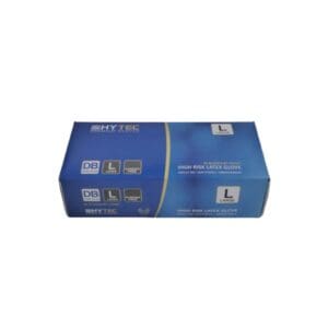Hytec Dark Blue High Risk Powder Free Latex Gloves Large