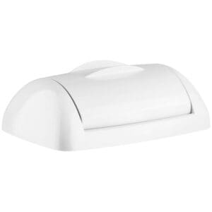 Plastic Rectangle Bin 8L Sanitary Lid, White