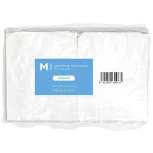 Confectionery Paper Bags #3, White 160mmx200mmx40gsm (1000 Pack)