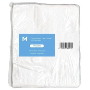 Confectionery Paper Bags #7, White 235mmx300mmx40gsm (500 Pack)