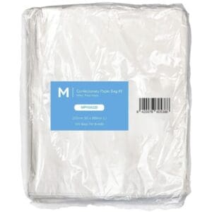 Confectionery Paper Bags #8, White 255mmx300mmx40gsm