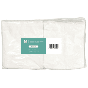 Greaseproof Paper Bags #4, White 210mmx240mmx40gsm