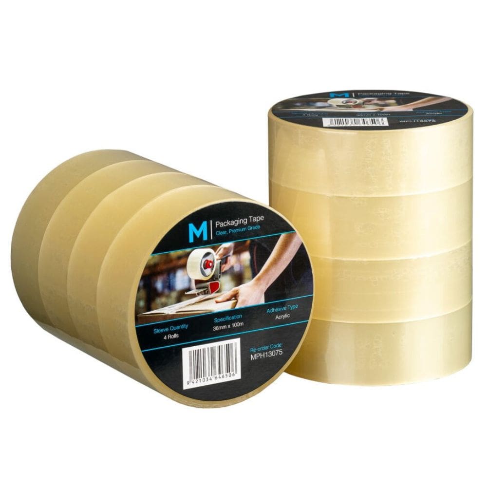 Premium Packaging Tape, Clear 36mm x 100M x 55mu