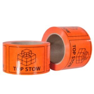 TOP STOW Printed PET Labels on a Rol