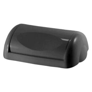 Wall Mount Bin 42L Weighted Swing Lid, Black