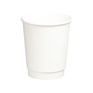 Double Wall PE Paper Cups 230ml (80mm) White